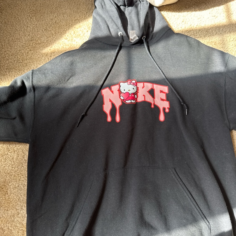 Nike Black Hoodie with Red Accents